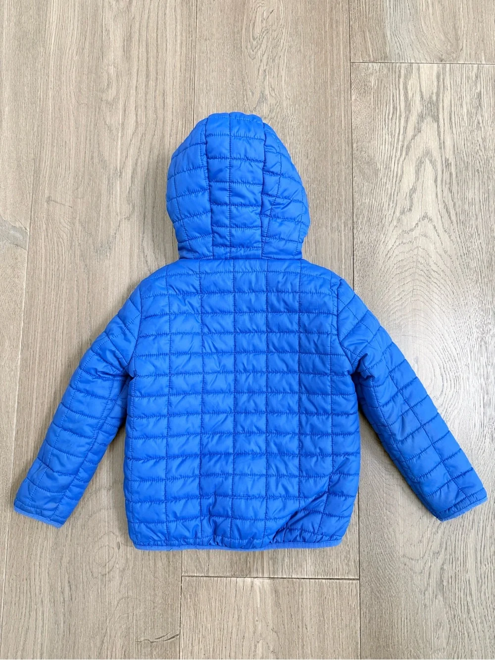 Cat & Jack Toddler Boy Quilted Fleece Lined Puffer Hooded Jacket Blue 5T